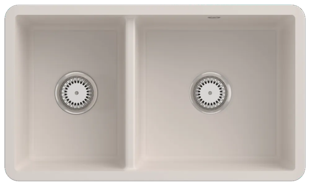 Villeroy & Boch Unterbau-Küchenspülbecken „Subway“ 80 U 440 × 750 × 220 mm, für Becken mittig in Crema