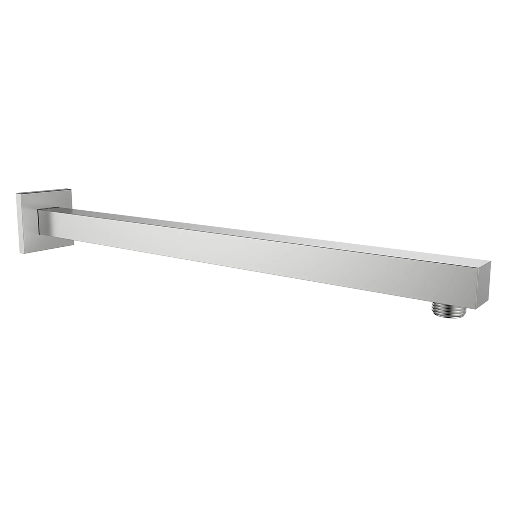 Brausewandarm, Edelstahl-Optik, quadratische Rosette, Ausladung 420mm, passend zu Kopfbrause HF504732441000
