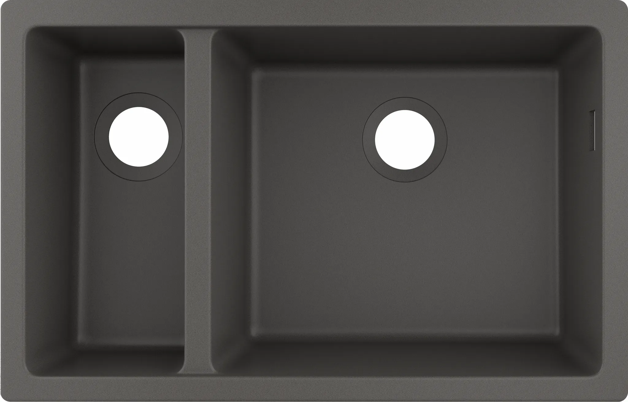 Hansgrohe S51 S510-U635 Unterbauspüle 180⁄450, Steingrau Hansgrohe S51 S510-U635 Unterbauspüle 180⁄450, Steingrau