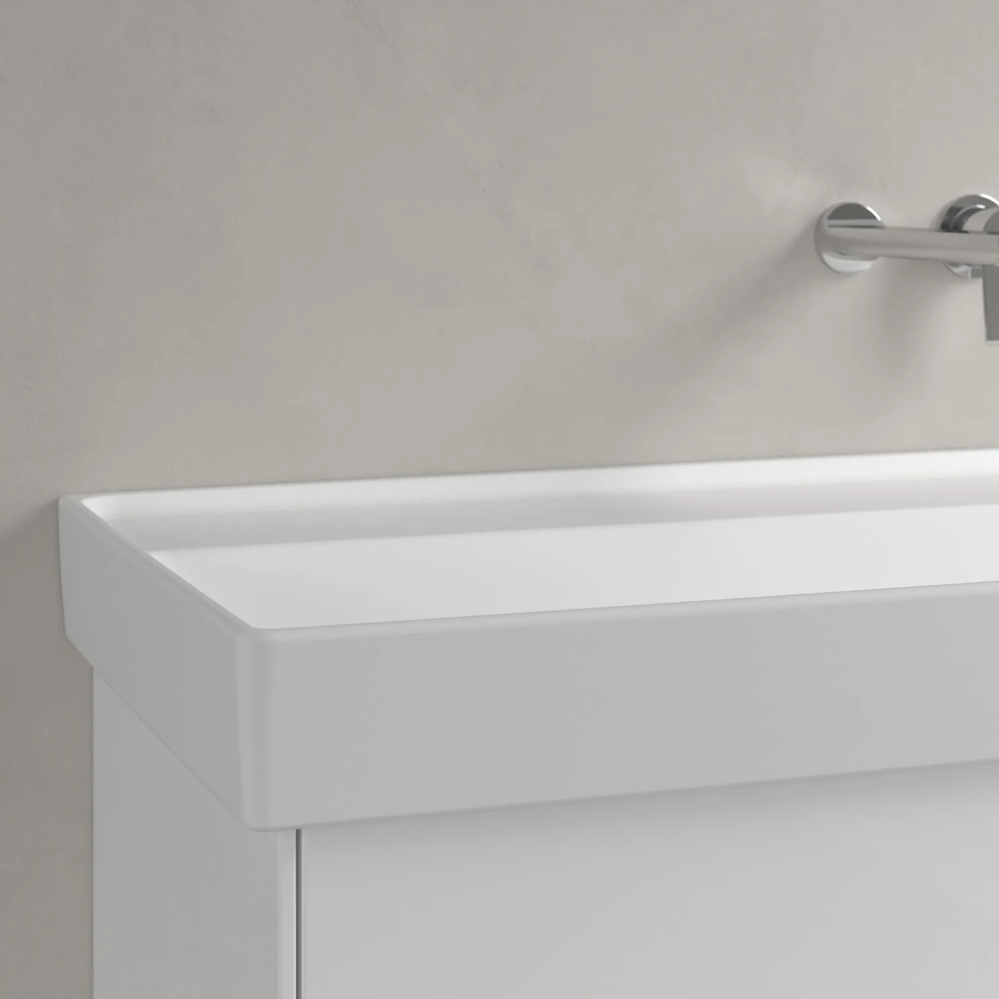 Villeroy & Boch Collaro Schrankwaschtisch, Stone White CeramicPlus, 1200x470x160mm, TitanCeram, Wandmontage