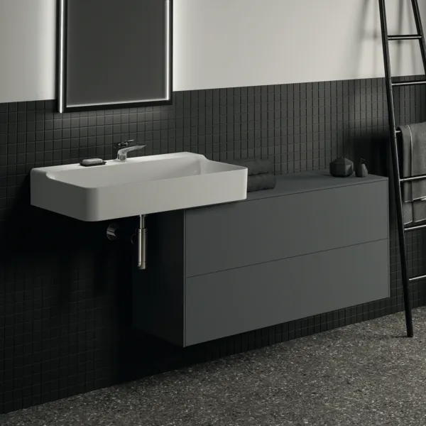 Ideal Standard Waschtischunterschrank „Conca“ 120,2 × 55 × 37,3 cm Anthrazit matt lackiert