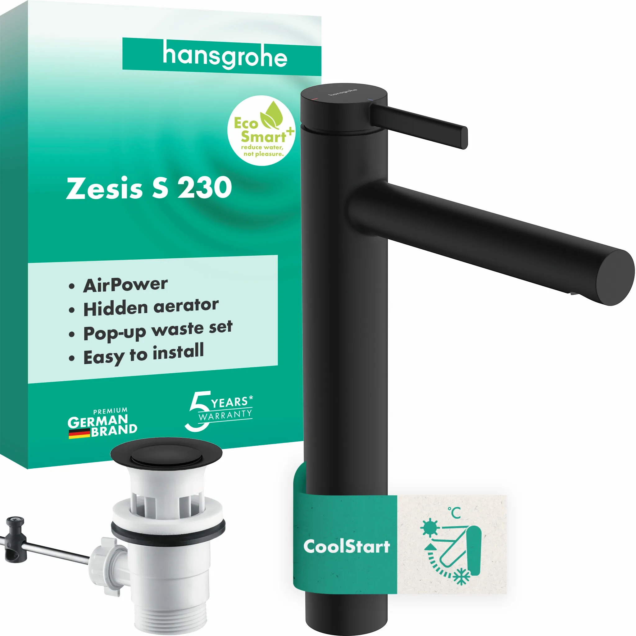 Hansgrohe Zesis S Einhebel-Waschtischmischer 230 CoolStart, Mattschwarz Hansgrohe Zesis S Einhebel-Waschtischmischer 230 CoolStart, Mattschwarz