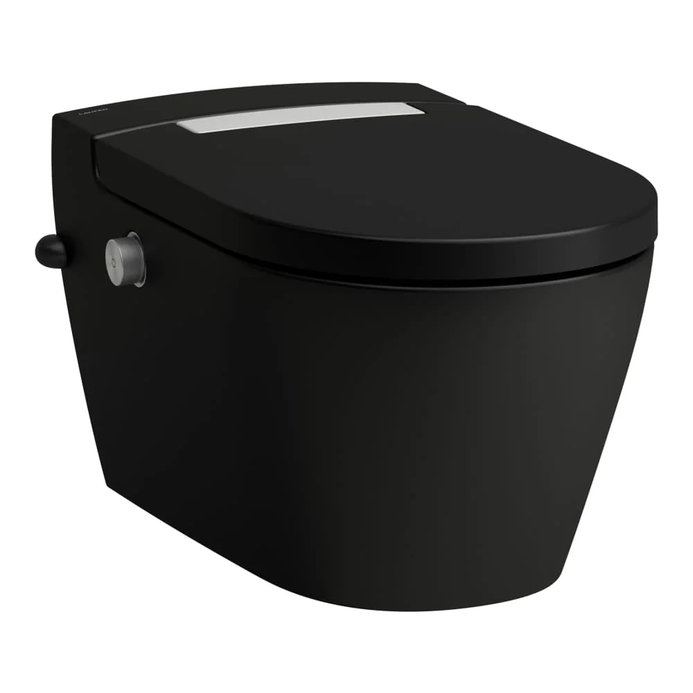 Laufen Dusch-WC CLEANET AURIA wandhängend, 630 x 395 x 395 mm in Schwarz matt