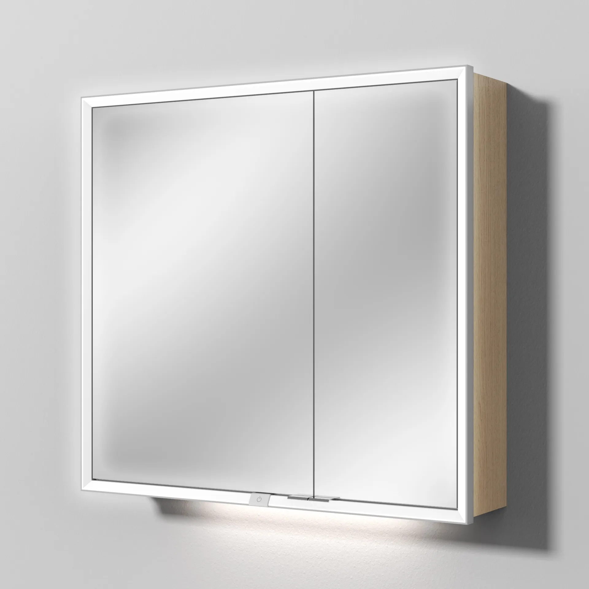 Sanipa Spiegelschrank „Milo“ 80 × 75 × 16,8 cm in Eiche-Nordic