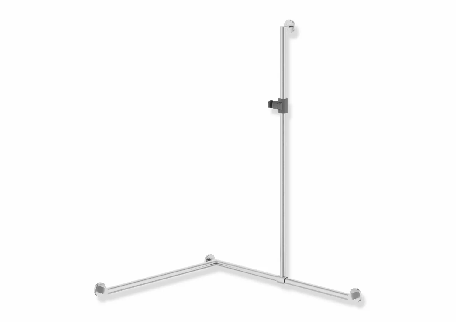 HEWI Duschhandlauf System 900, matt geschliffen, anthrazitgrau
