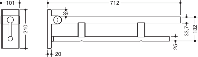 HEWI Stützklappgriff „System 900“