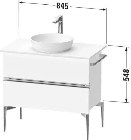 Duravit Waschtischunterschrank „Sivida“ 84,5 × 54,8 × 47,5 cm Weiß Matt Duravit Waschtischunterschrank „Sivida“ 84,5 × 54,8 × 47,5 cm Weiß Matt