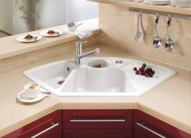 Villeroy & Boch Eckspüle Solo Eck 670802, 1075x600mm, Weiß Alpin CeramicPlus Villeroy & Boch Eckspüle Solo Eck 670802, 1075x600mm, Weiß Alpin CeramicPlus
