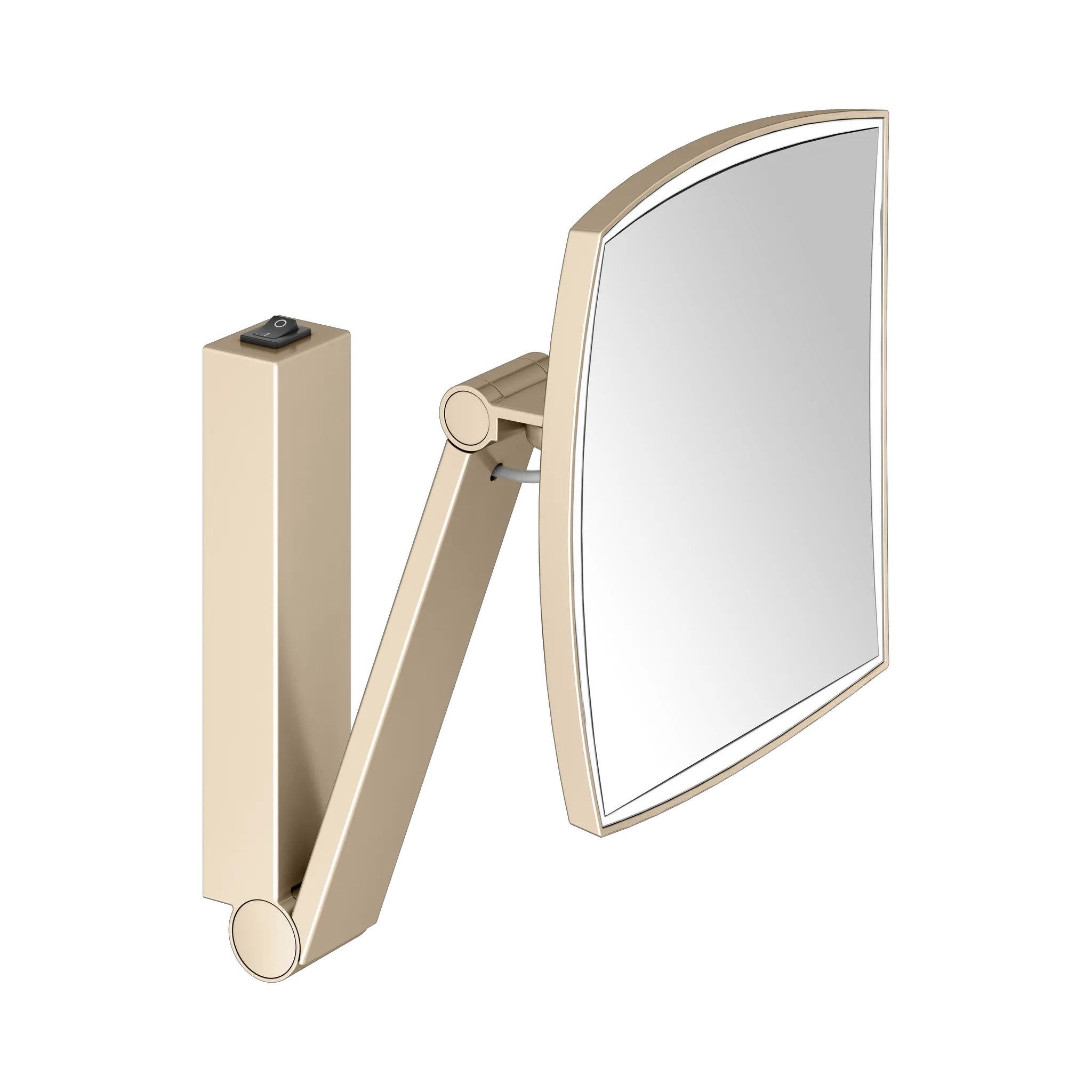 KEUCO Kosmetikspiegel iLook_move beleuchtet mit Wippschalter, Bronze gebürstet