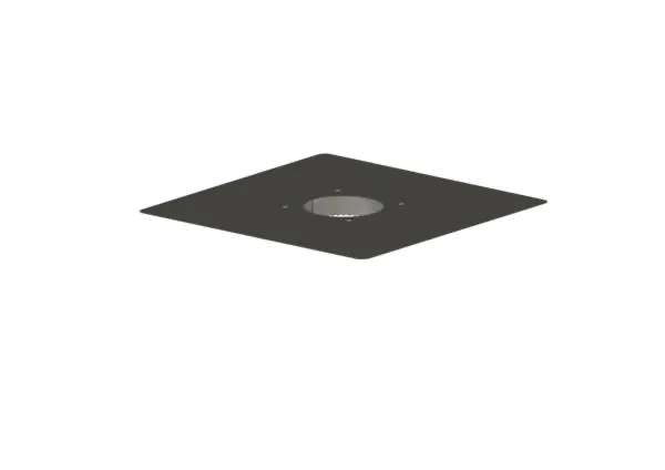 Brandschutzelement 13 Stahltrapez, DN 70/90/100/125, 600 x 600 mm
