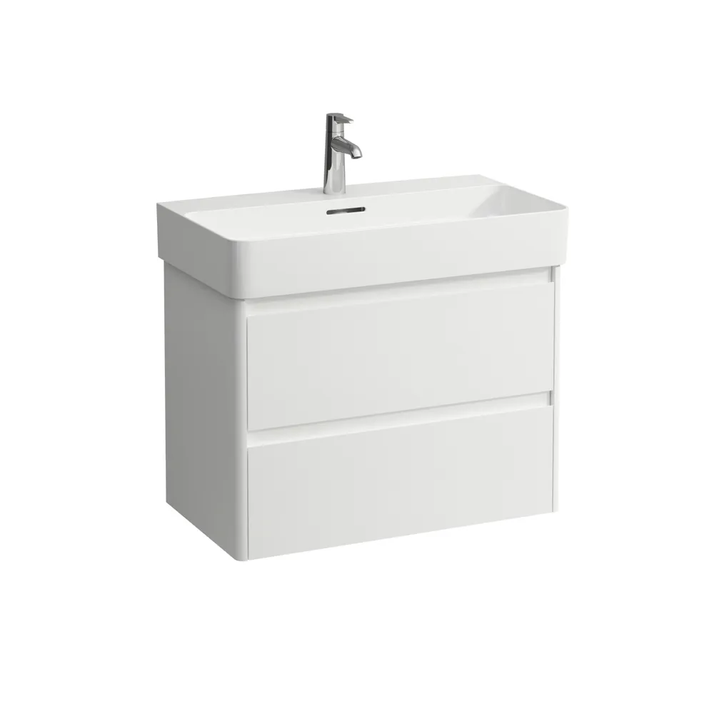 Waschtischunterbau BASE 2.0 für VAL 400x719x515 2 Schubladen mit Griffmulde für Waschtisch H810285 weiß matt Waschtischunterbau BASE 2.0 für VAL 400x719x515 2 Schubladen mit Griffmulde für Waschtisch H810285 weiß matt