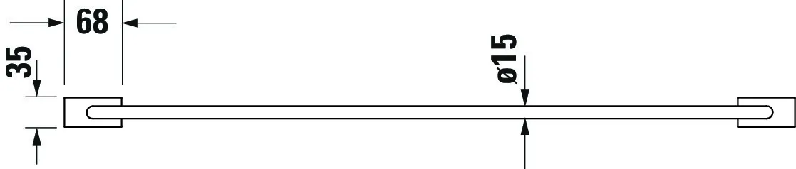 Duravit Badetuchhalter „Karree“, Befestigung sichtbar, 1-armig 80 cm Duravit Badetuchhalter „Karree“, Befestigung sichtbar, 1-armig 80 cm