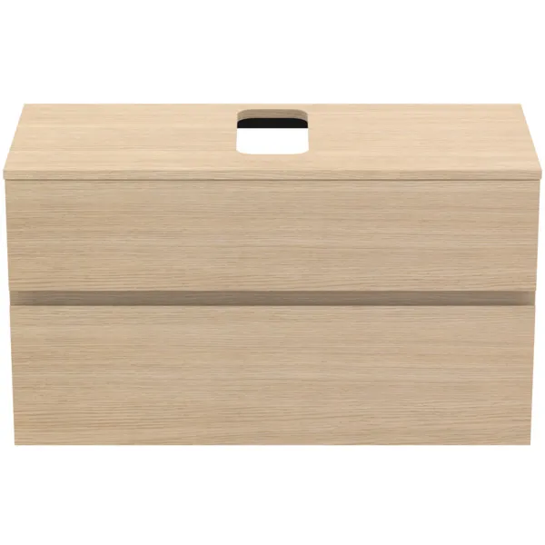 Ideal Standard Waschtischunterschrank Finesse Eiche weiß, 1002x440x558mm, 2 Auszüge