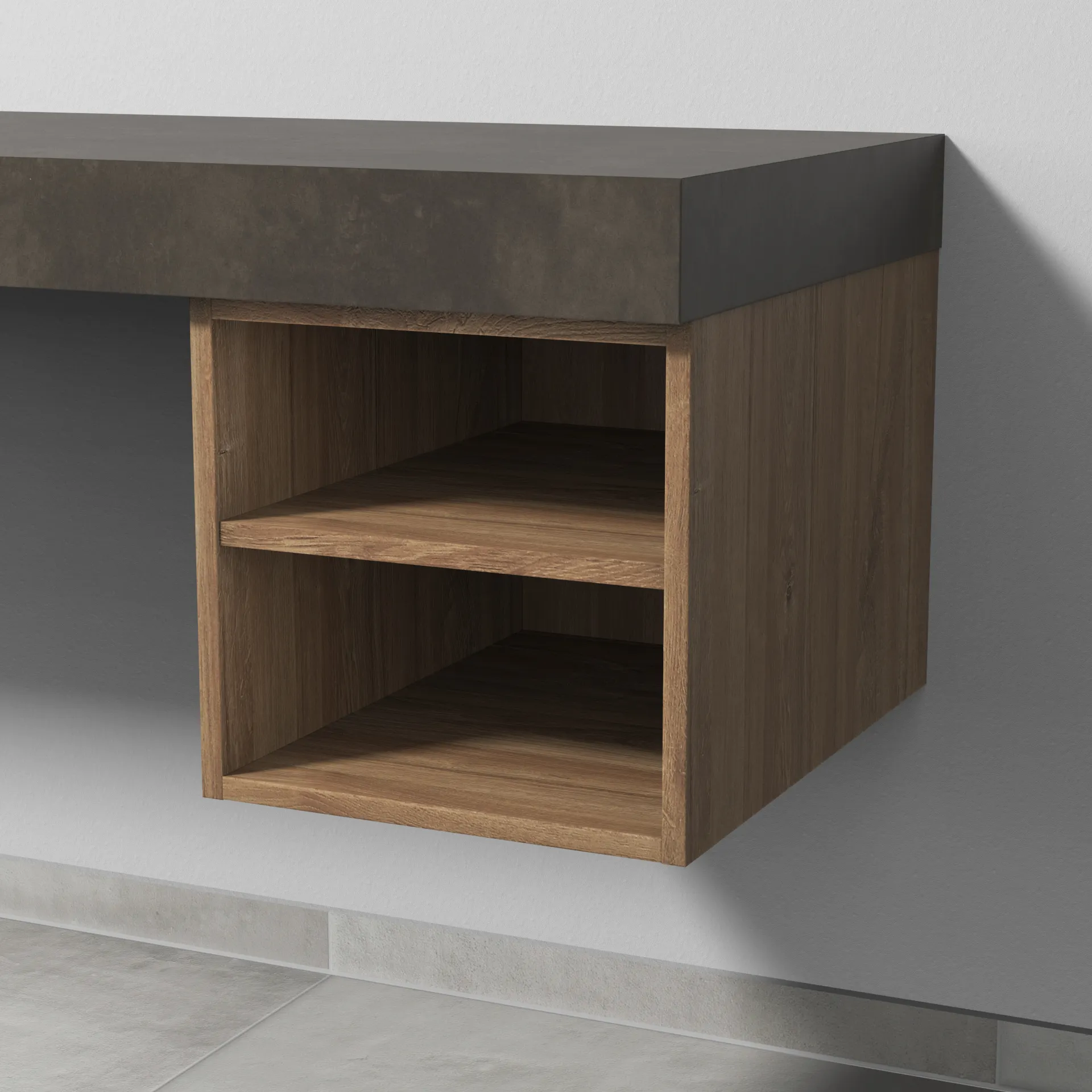 Sanipa Anbauregal „2morrow“ 350 × 340 × 498 mm in Eiche Kansas