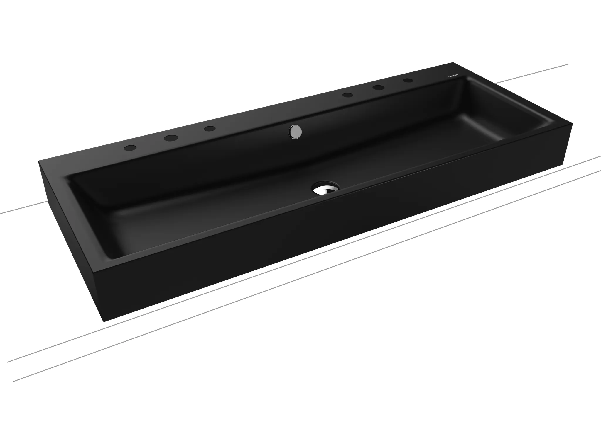 Kaldewei Puro Aufsatz-Doppelwaschtisch (Randhöhe 120 mm) 3168-D, cool grey 90