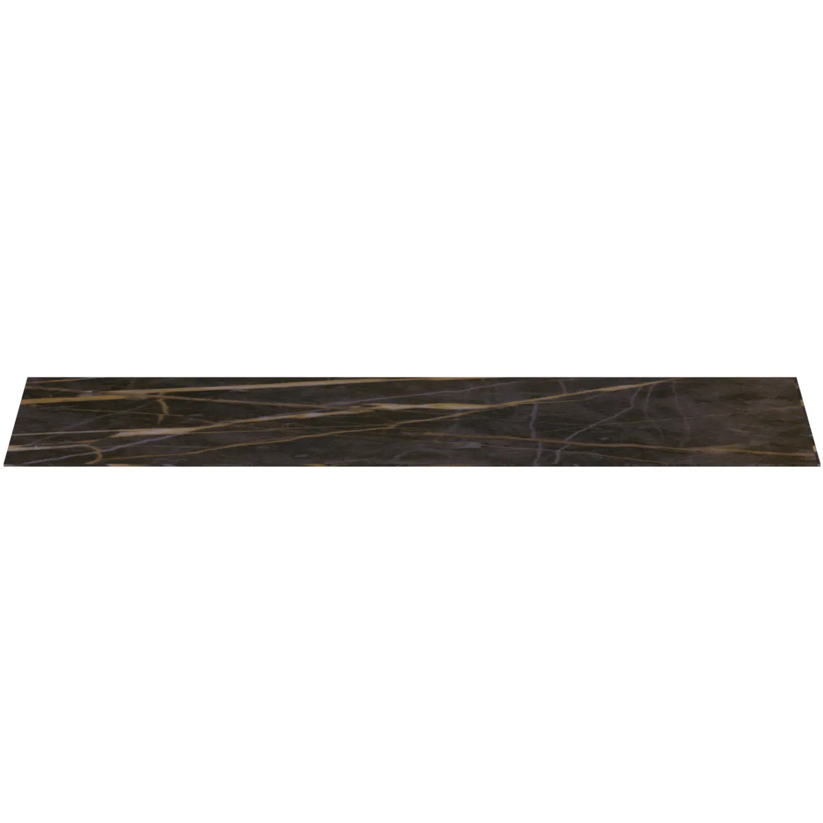 Waschtischplatte Conca, aus Keramik, 1587x505x6mm, Marmor Noir Desir