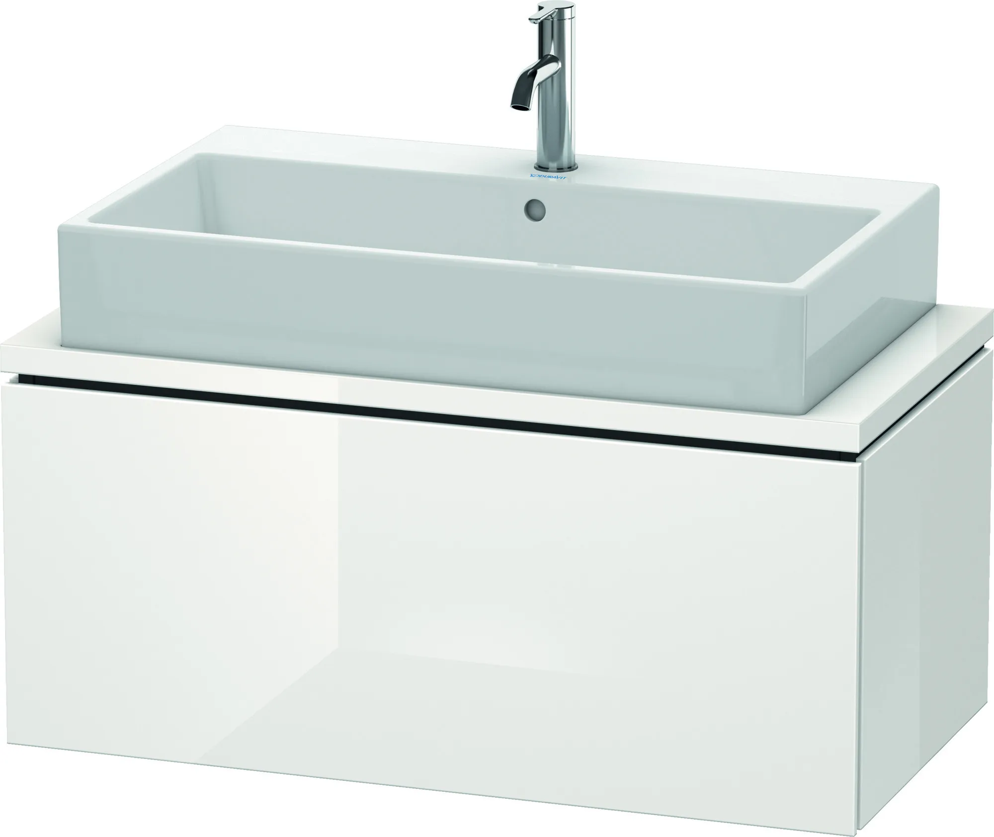 Duravit Waschtischunterschrank wandhängend „L-Cube“ 92 × 40 × 47,7 cm Weiß Hochglanz Duravit Waschtischunterschrank wandhängend „L-Cube“ 92 × 40 × 47,7 cm Weiß Hochglanz