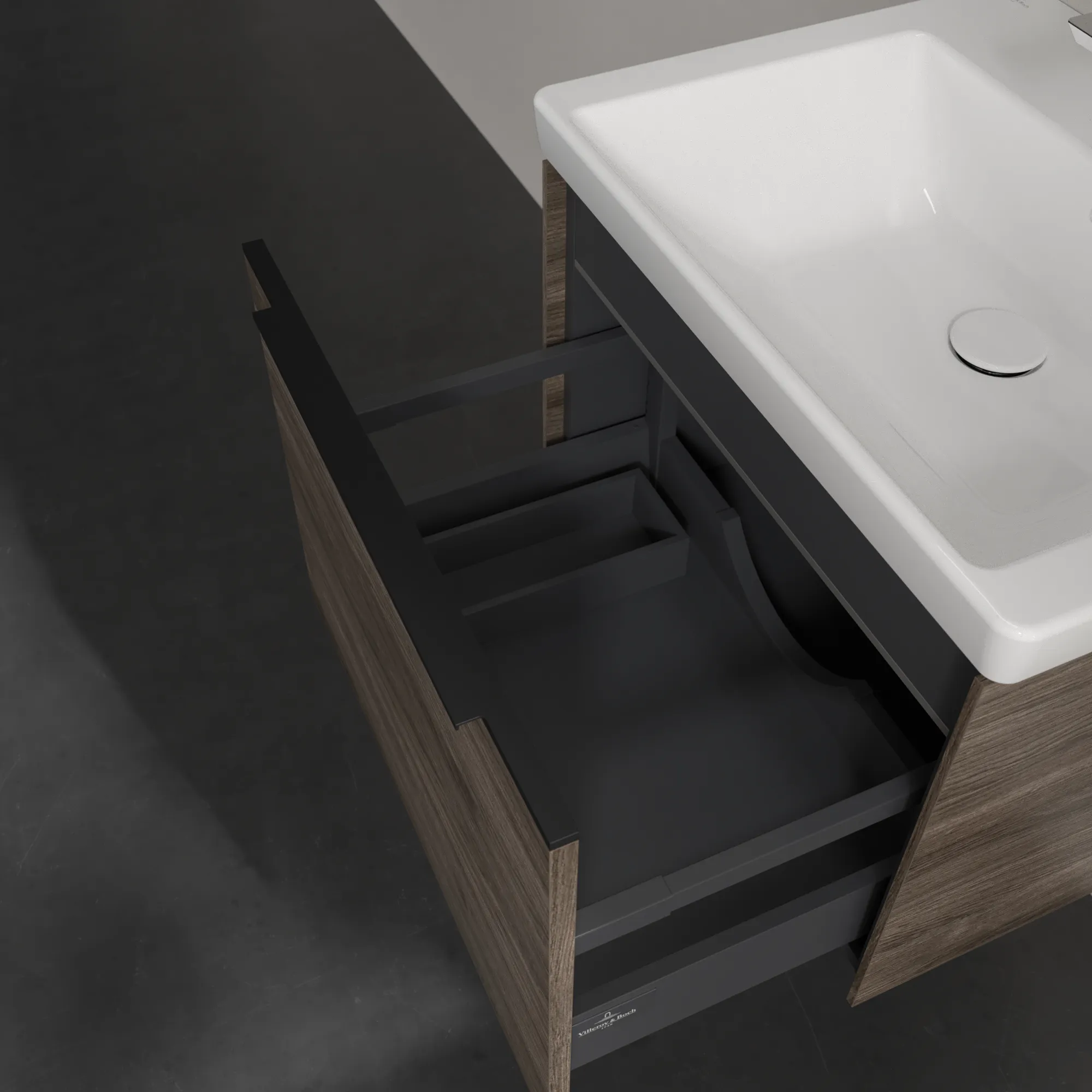 Villeroy & Boch Waschtischunterschrank „Subway 3.0“ für Schrankwaschtisch 572 × 429 × 478 mm Stone Oak, für Becken mittig Villeroy & Boch Waschtischunterschrank „Subway 3.0“ für Schrankwaschtisch 572 × 429 × 478 mm Stone Oak, für Becken mittig