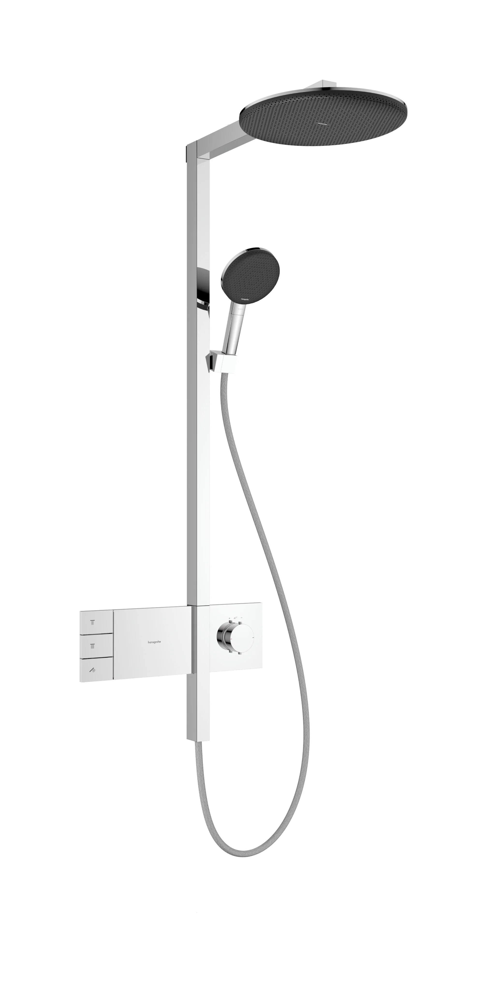 Hansgrohe Showerpipe Raindance Alive S 300 2jet EcoSmart Chrom, Aufputzinstallation, 150 ± 12 mm Stichmaß