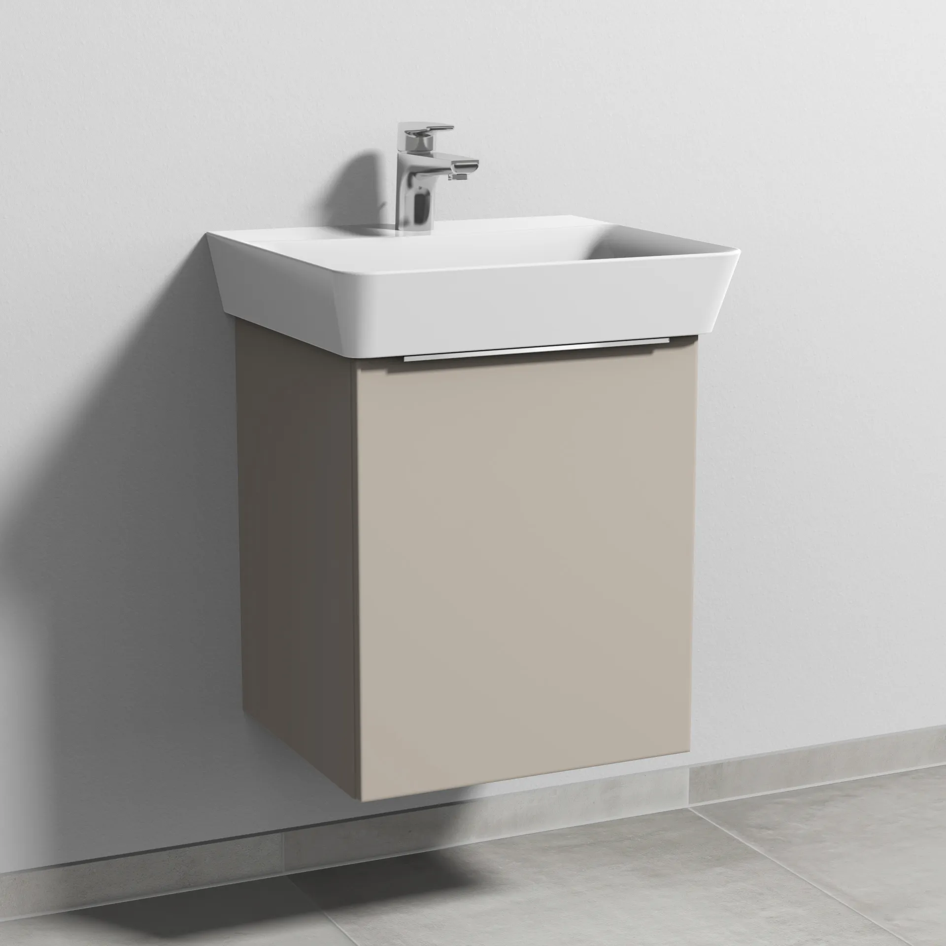 Waschtischunterbau rechts 3way (UP646) 513x430x392 Graphit-Matt