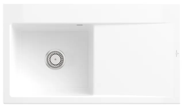 Villeroy & Boch Einbau-Küchenspülbecken „Subway Style“ 50 900 × 510 × 220 mm, für Becken links in Weiß Alpin