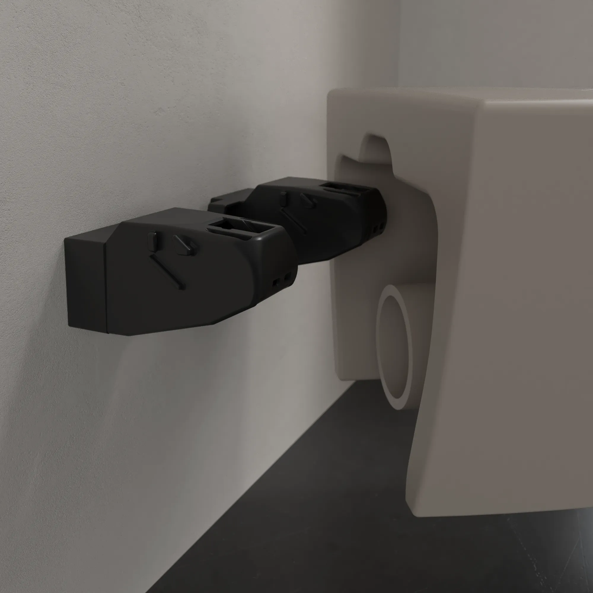 Wand-Tiefspül-WC DirectFlush „Subway 2.0“ 37 × 36,5 × 56 cm in Almond, ohne Spülrand, Abgang waagerecht