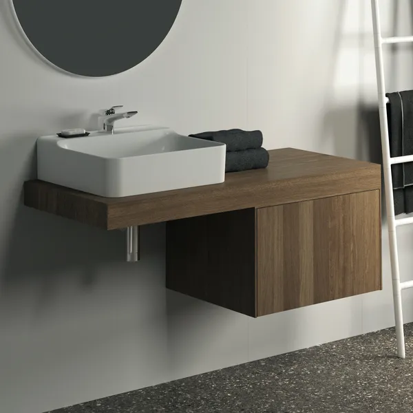Ideal Standard Konsole Conca Walnuss Dunkel 1200x505x80mm Ideal Standard Konsole Conca Walnuss Dunkel 1200x505x80mm