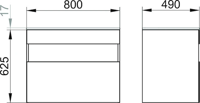 KEUCO Waschtischunterschrank mit Auszug „Stageline“ Inox (Glas, satiniert), Inox (Lack, seidenmatt), ohne Beleuchtung 800 × 625 × 490 mm KEUCO Waschtischunterschrank mit Auszug „Stageline“ Inox (Glas, satiniert), Inox (Lack, seidenmatt), ohne Beleuchtung 800 × 625 × 490 mm