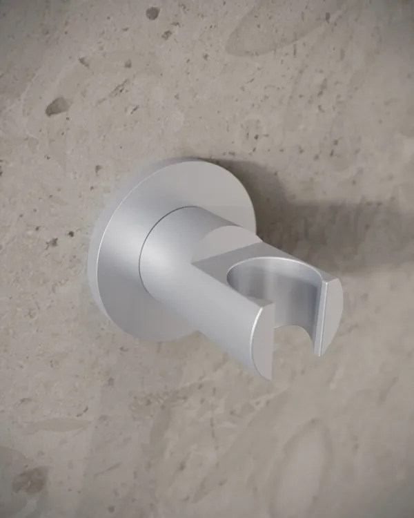 Wandhalter Idealrain Atelier, mit runder Rosette, für Handbrause, Brushed Gold Wandhalter Idealrain Atelier, mit runder Rosette, für Handbrause, Brushed Gold