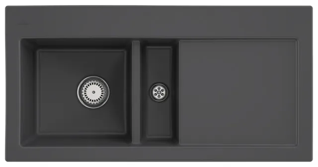 Villeroy & Boch Einbau-Küchenspülbecken „Subway“ 60 1000 × 510 × 220 mm, für Becken links in Graphite