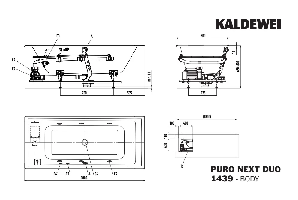 Kaldewei PURO NEXT DUO Whirlwanne, 1800x800 mm, alpinweiß, Perl-Effekt, Aquamassage BODY, rechts