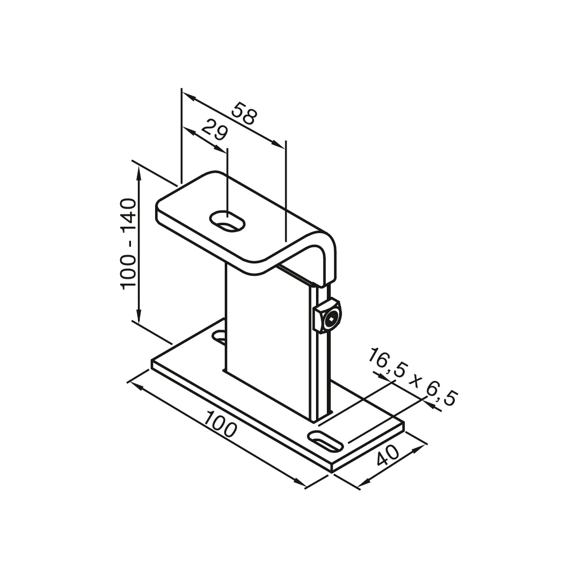 Zubehör Fußkonsole FMORV 14-S2, RAL9016