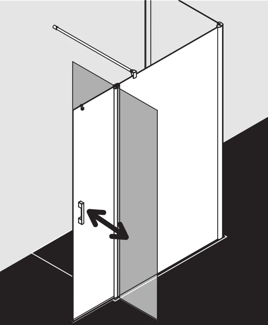 Kermi Duschdesign Walk-In-Duschkabine WALK-IN Wall mit beweglichem Flügel rechts „PEGA“ Glas Klar, Profile Silber Hochglanz, BV: 1005 - 1030 mm GAK: 990 - 1015 mm WE: 1015 - 1040 mm H: 1850 mm Kermi Duschdesign Walk-In-Duschkabine WALK-IN Wall mit beweglichem Flügel rechts „PEGA“ Glas Klar, Profile Silber Hochglanz, BV: 1005 - 1030 mm GAK: 990 - 1015 mm WE: 1015 - 1040 mm H: 1850 mm