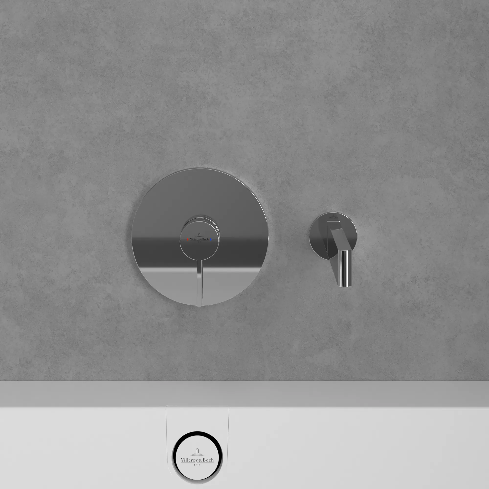 Badewannenauslauf „Dawn“ 22 cm in Chrom Badewannenauslauf „Dawn“ 22 cm in Chrom