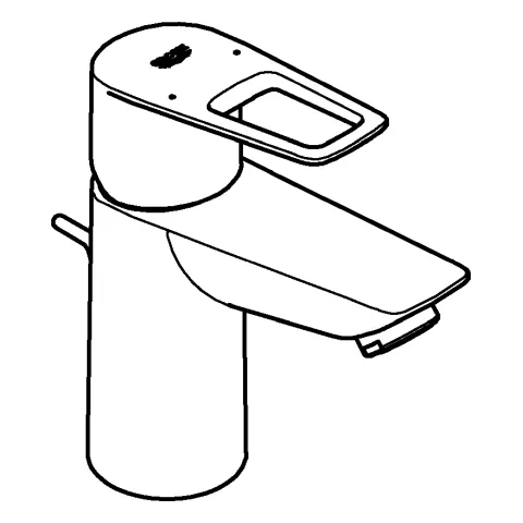 Einhand-Waschtischbatterie BauLoop 23877_1, S-Size, Einlochmontage, mit Temperaturbegrenzer, LowFlow 3,5 l/min Mousseur, Zugstangen-Ablaufgarnitur aus Kunststoff 1 1/4″, chrom Einhand-Waschtischbatterie BauLoop 23877_1, S-Size, Einlochmontage, mit Temperaturbegrenzer, LowFlow 3,5 l/min Mousseur, Zugstangen-Ablaufgarnitur aus Kunststoff 1 1/4″, chrom