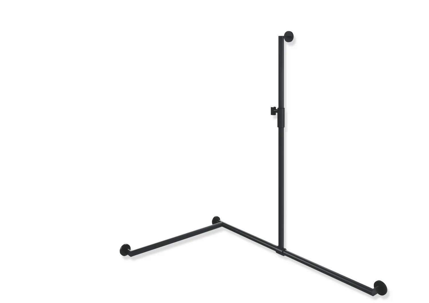 HEWI Haltegriff Ausführung links „System 900“ in Schwarz tiefmatt / Schwarz matt, Befestigung verdeckt HEWI Haltegriff Ausführung links „System 900“ in Schwarz tiefmatt / Schwarz matt, Befestigung verdeckt