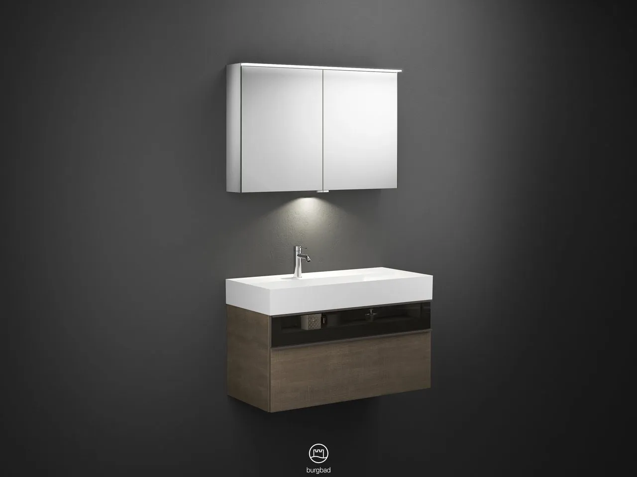 burgbad Yumo PG2 Badmöbelset SFLA102