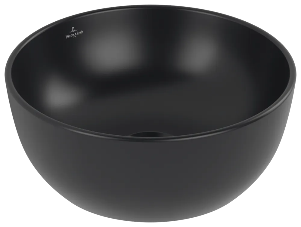 Villeroy & Boch Aufsatzwaschtisch aus TitanCeram „Artis“ ⌀ 325 mm in Pure Black