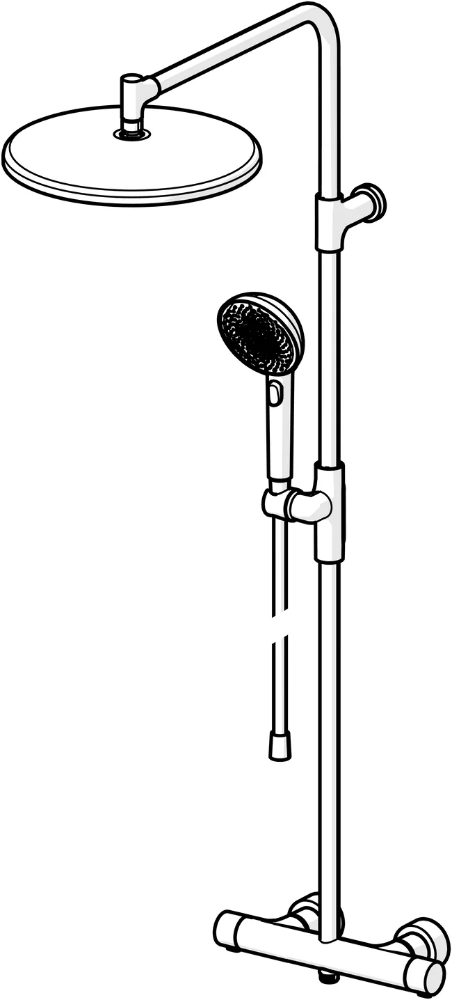 HansaAURELIA Regenbrause-Duscharmatur HansaAURELIA 4719 3-strahlig Chrom HansaAURELIA Regenbrause-Duscharmatur HansaAURELIA 4719 3-strahlig Chrom
