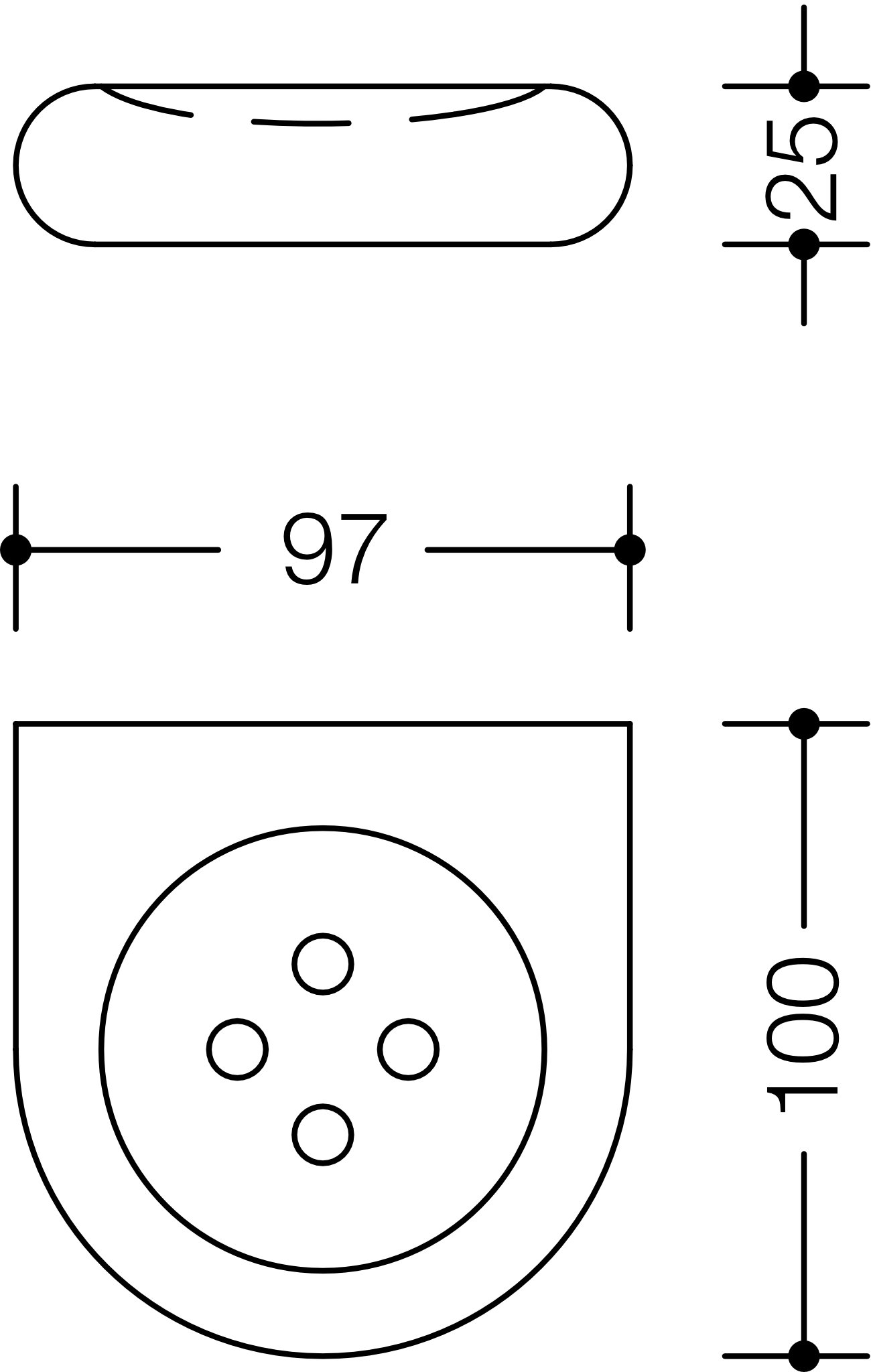 HEWI Seifenablage „Serie 477“ 9,7 × 2,5 × 10 cm