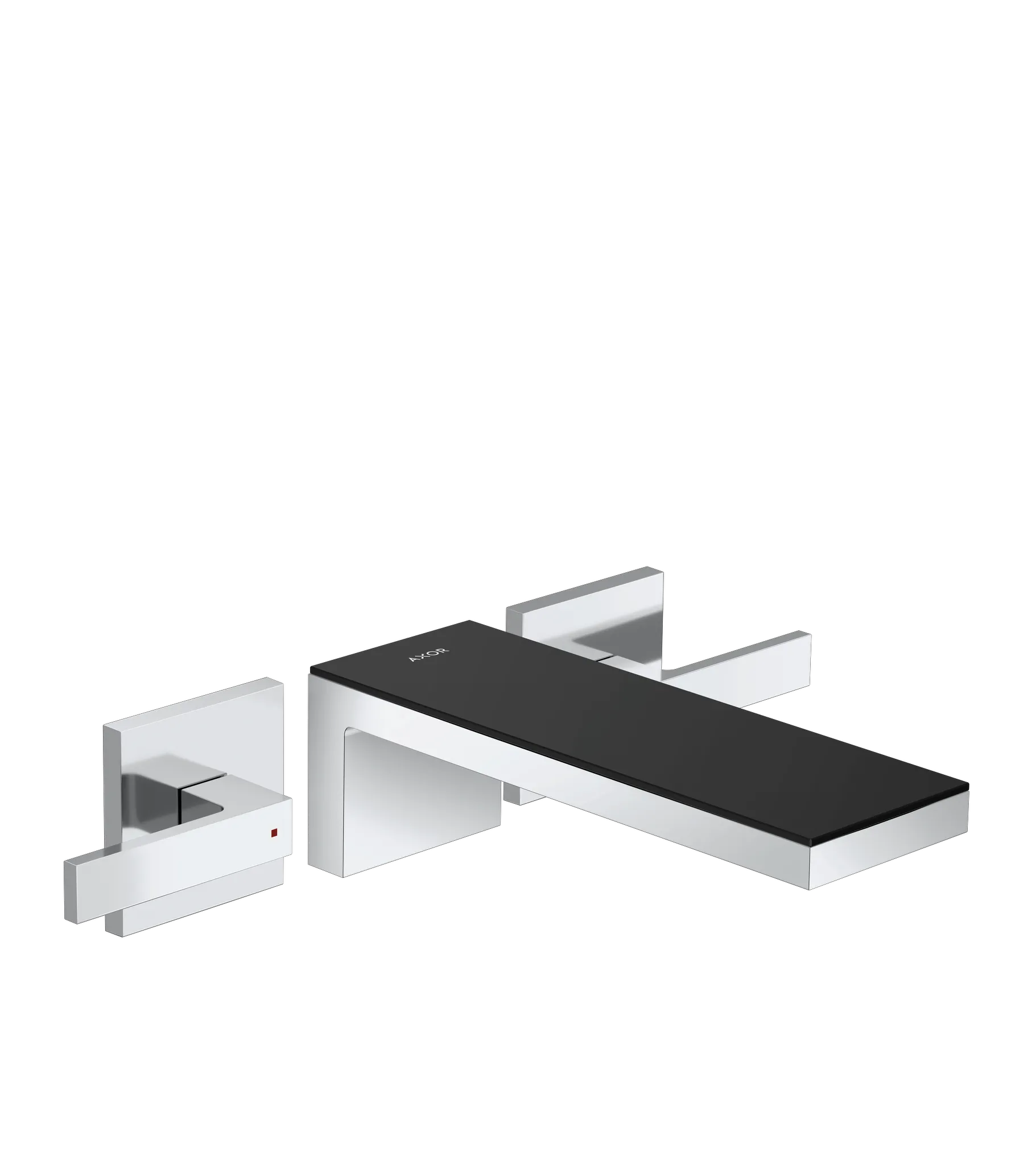 AXOR MyEdition 3-Loch Waschtischarmatur Unterputz für Wandmontage mit Auslauf 221 mm Chrom/Spiegelglas AXOR MyEdition 3-Loch Waschtischarmatur Unterputz für Wandmontage mit Auslauf 221 mm Chrom/Spiegelglas