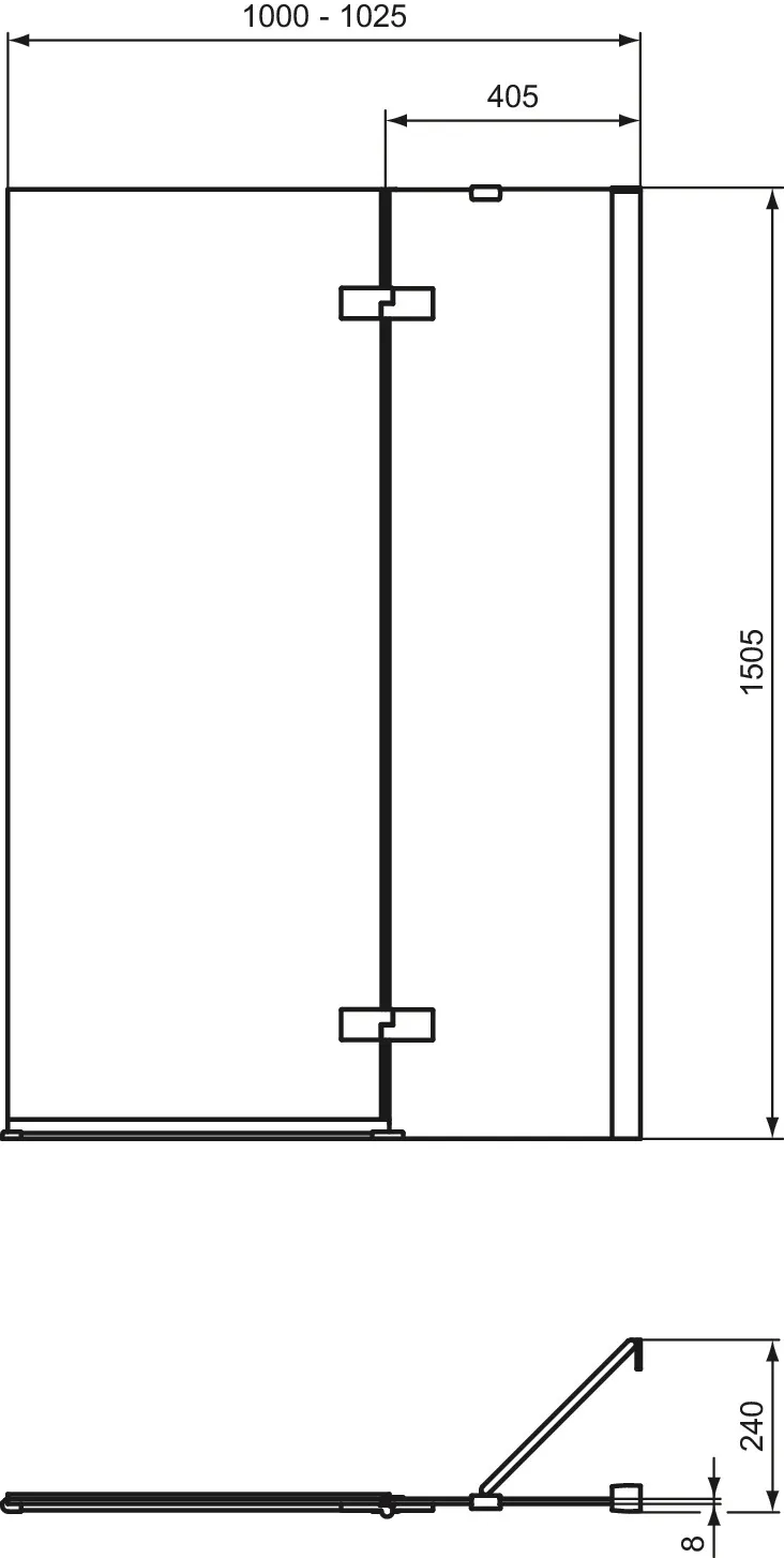 Ideal Standard Badewannenabtrennung „i.life“ Ideal Standard Badewannenabtrennung „i.life“
