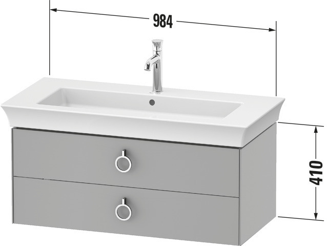 Duravit Waschtischunterschrank wandhängend „White Tulip“ 98,4 × 41 × 45,8 cm Duravit Waschtischunterschrank wandhängend „White Tulip“ 98,4 × 41 × 45,8 cm