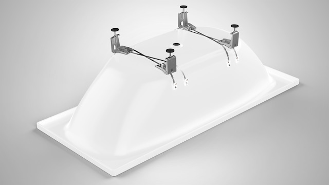 Bette Fußgestell für Badewannen „Badewannenfüße“ für ovale Wannenbodengeometrien Modell B23