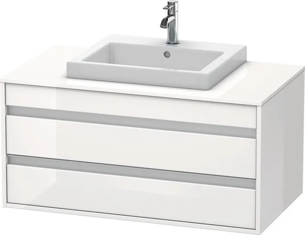 Duravit Waschtischunterschrank wandhängend „Ketho“ 100 × 49,6 × 55 cm Weiß Hochglanz Duravit Waschtischunterschrank wandhängend „Ketho“ 100 × 49,6 × 55 cm Weiß Hochglanz
