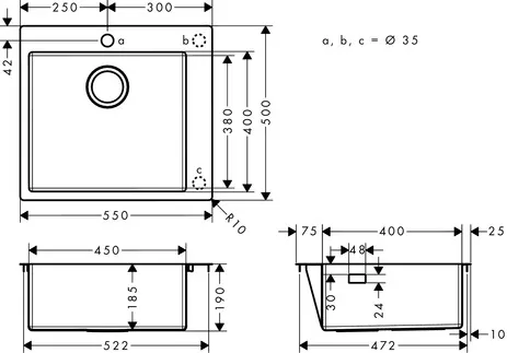 Einbauspüle 450 S711-F450 Einbauspüle 450 S711-F450