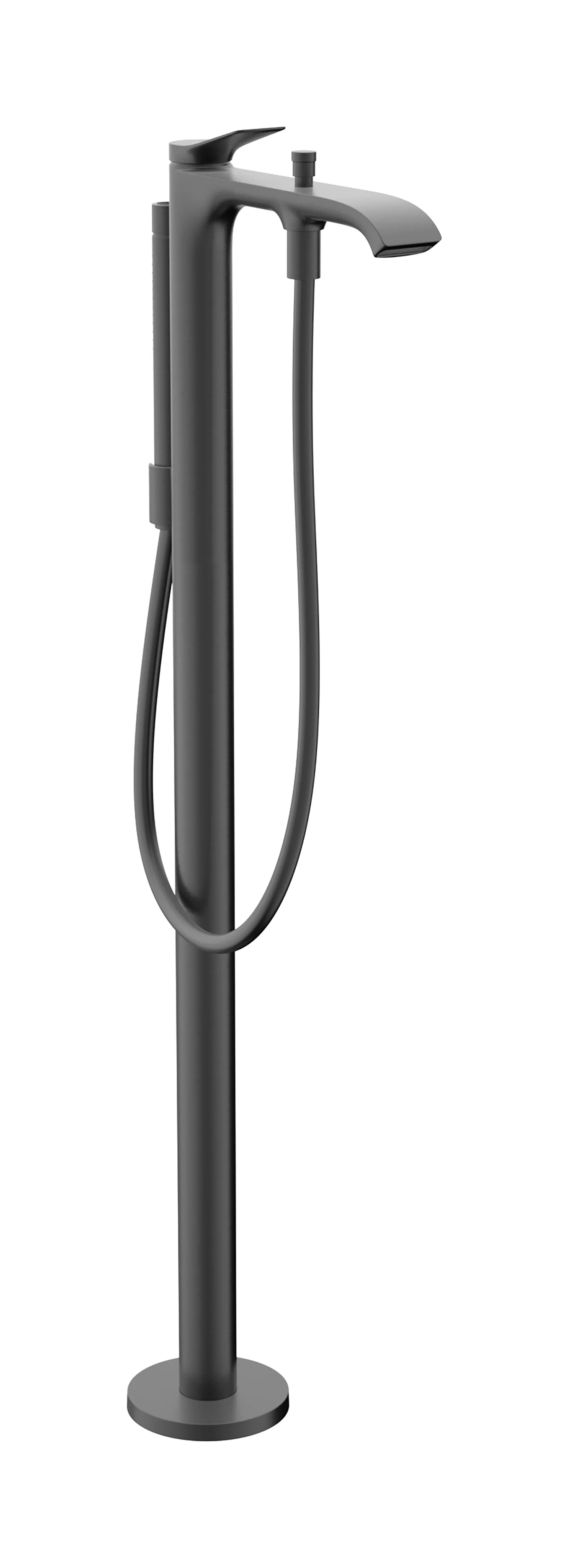 Hansgrohe Vivenis Einhebel-Wannenmischer bodenstehend, Brushed Black Chrome, Ausladung 236 mm