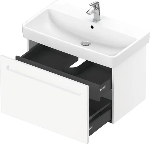 Duravit Waschtischunterschrank wandhängend „No.1“ 74 × 47,8 × 42,6 cm in Beton Matt