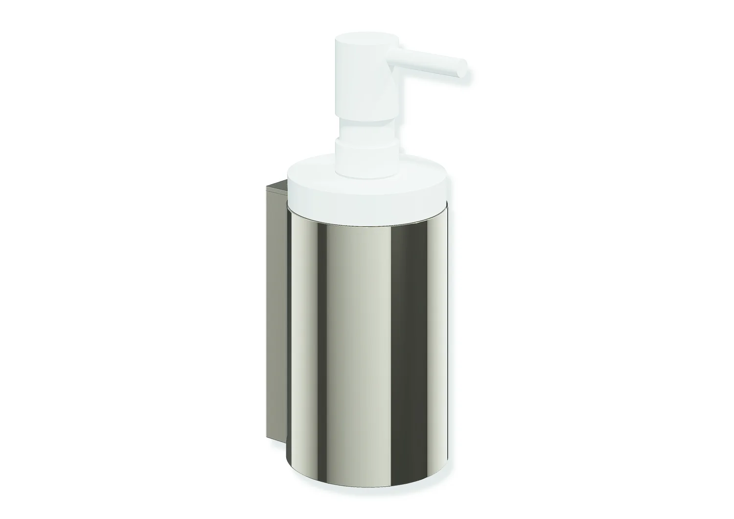 HEWI Seifenspender System 162, Nickel glänzend, PVD, 70 mm Ø, 182 mm H, 85 mm T HEWI Seifenspender System 162, Nickel glänzend, PVD, 70 mm Ø, 182 mm H, 85 mm T