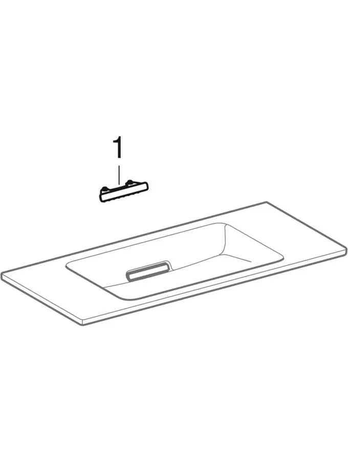 Wandwaschtisch „One“ mit horizontalem Ablauf, rechteckig 120 × 40 cm mit KeraTect® Wandwaschtisch „One“ mit horizontalem Ablauf, rechteckig 120 × 40 cm mit KeraTect®